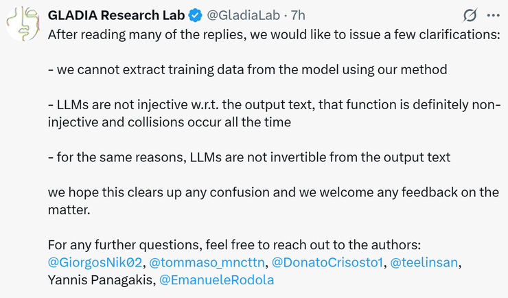 最具争议性研究：大模型中间层输出可 100% 反推原始输入