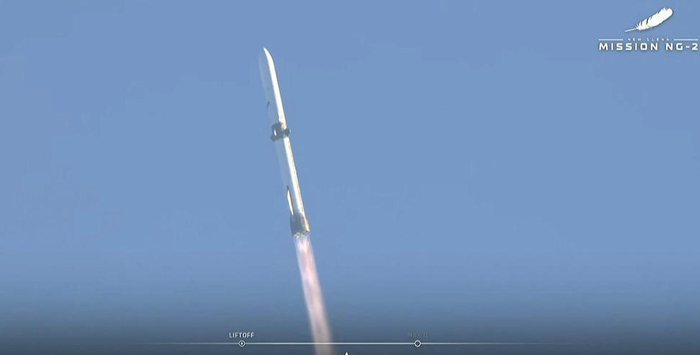 美国蓝色起源公司“新格伦”火箭搭载火星探测器升空