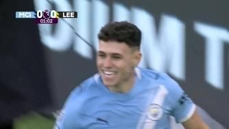 先赛距榜首4分！曼城3-2利兹联 福登双响+绝杀格瓦破门+送点