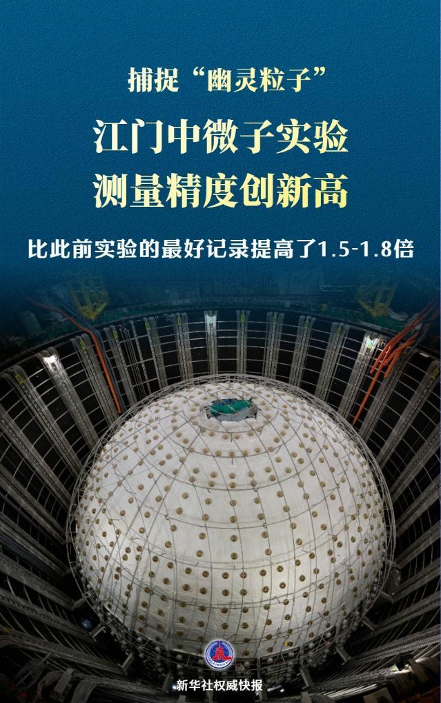 新华鲜报丨捕捉“幽灵粒子” 江门中微子实验测量精度创新高