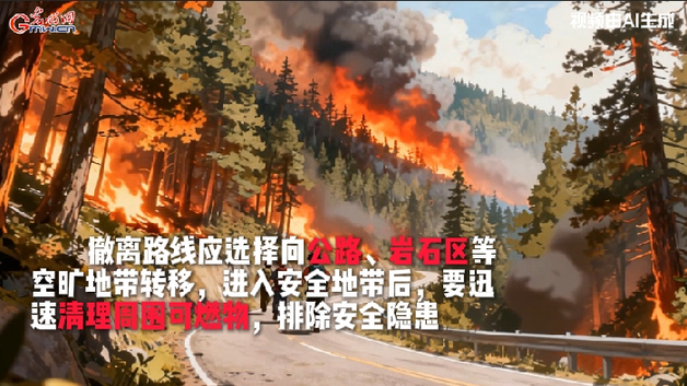 AI动画丨突遇森林火灾,我们该如何紧急求生