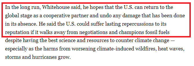 全球媒体聚焦|美媒:美国政府阻挠官员参加COP30