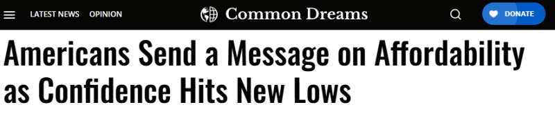 【世界说】美国消费者信心指数跌至三年来新低 经济压力凸显政策与民生脱节