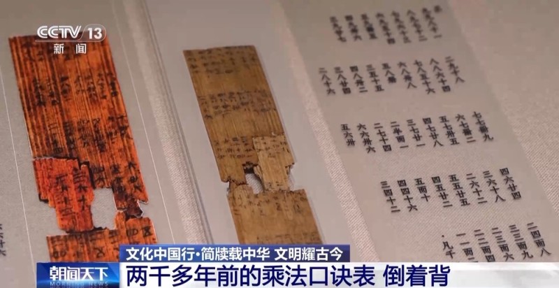 文化中国行丨乘法口诀表倒着背、基层小吏工作日志 千年简牍再现古人日常