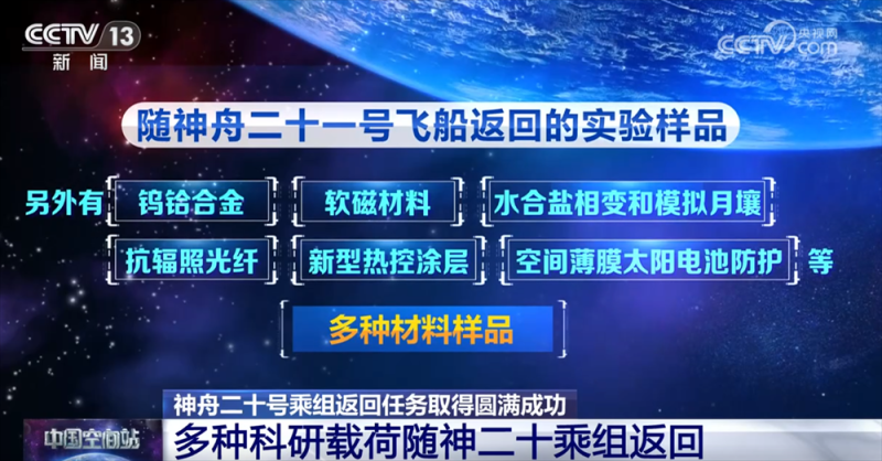 大批空间科学实验样品随神二十乘组返回 都有啥?108秒快速了解→