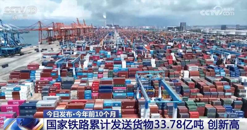 透过亮眼数据看“物畅其流”加速照进现实 国家铁路货物运输量创新高