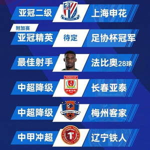 ⭐️2025中超大结局：海港夺冠申花亚军 法比奥金靴 亚泰梅州降级