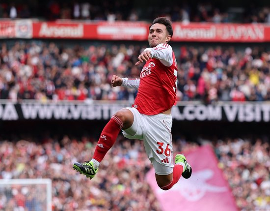 苏维门迪本场比赛运动战创造6次机会，本赛季阿森纳球员单场最多