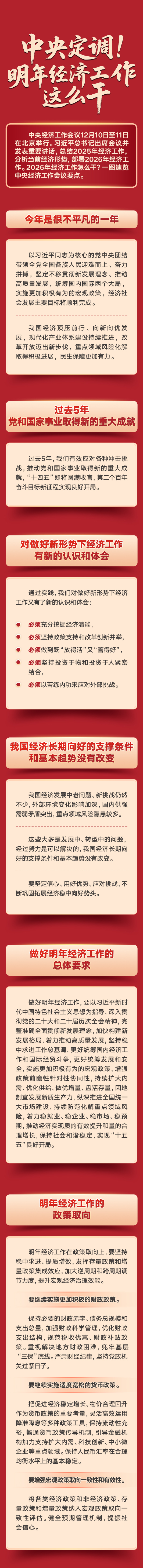 中央定调！明年经济工作这么干