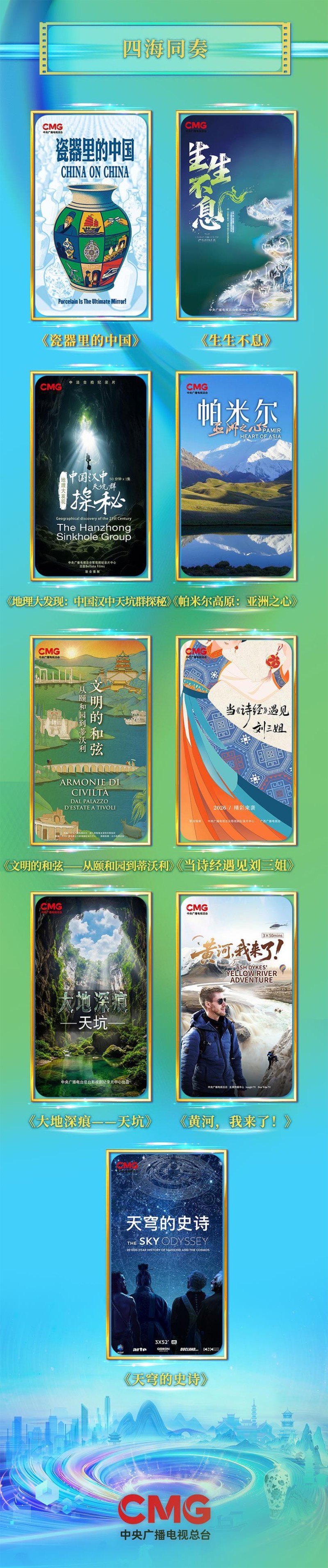 62部！2026“大片看总台” 纪录片片单发布