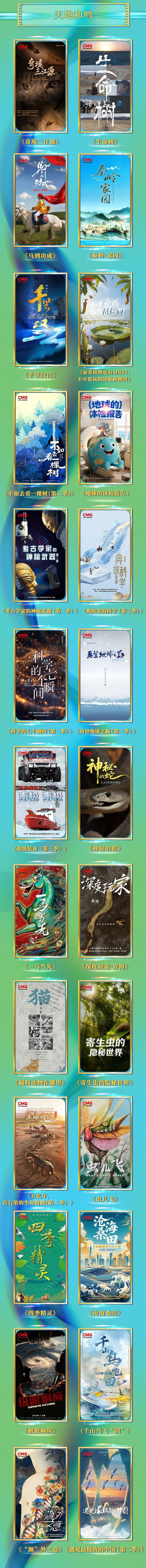 62部！2026“大片看总台” 纪录片片单发布