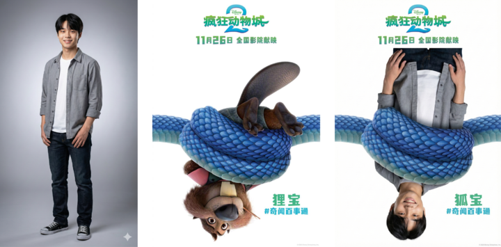 看完《疯狂动物城2》这样发合照火爆朋友圈，Nano Banana Pro 新玩法来了 | 附教程