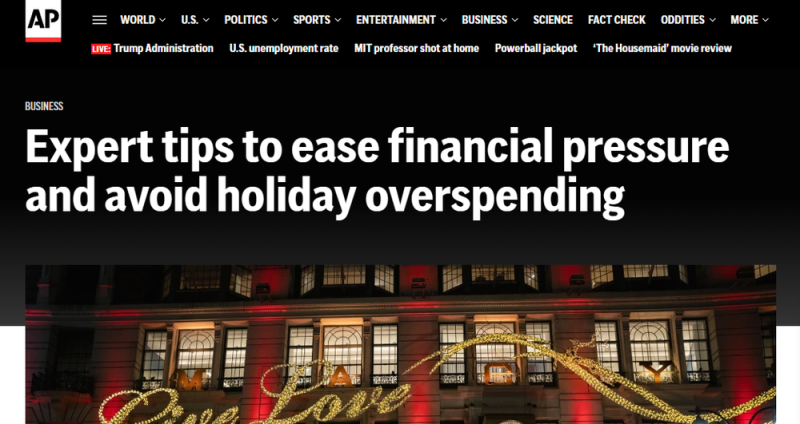 【世界说】当美国假日季遭遇通胀 美最新民调:近七成民众坦言财务焦虑让节日计划“缩水”