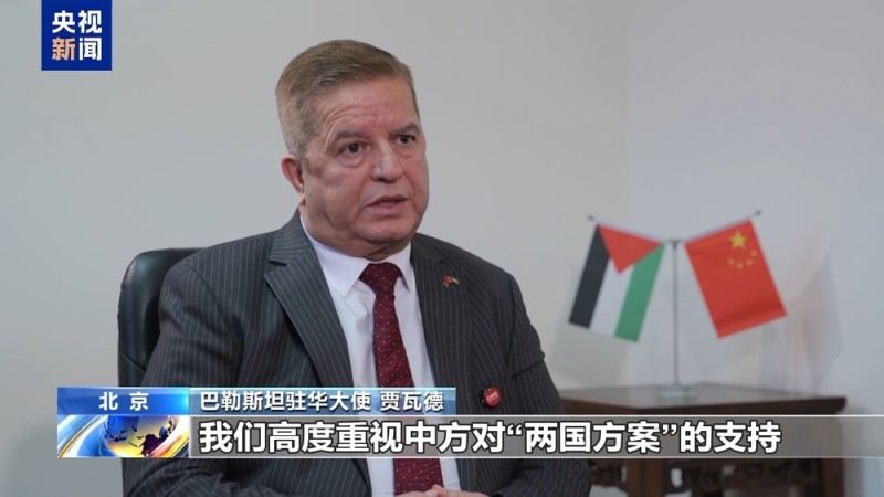 视频丨独家专访巴勒斯坦驻华大使：赞赏中方推动巴以和平进程建设性作用