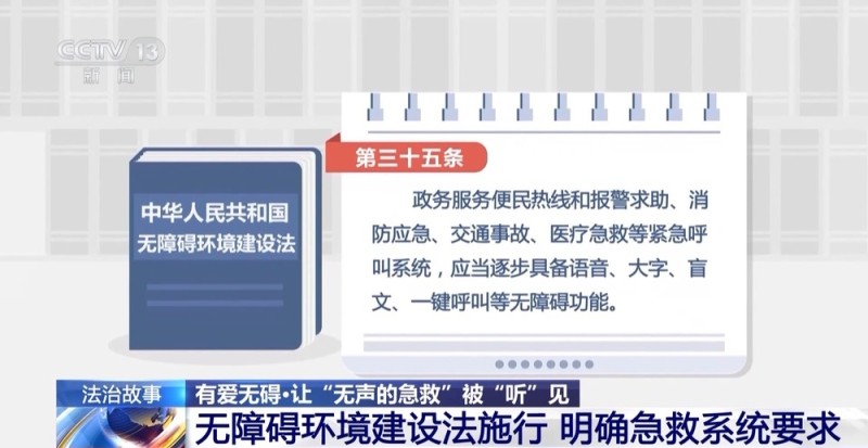 法治在线丨急救系统无障碍改造 让“无声求救”被“听”见