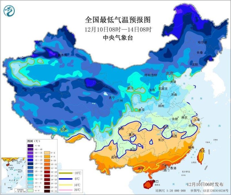 寒潮蓝色预警!我国多地将出现大风降温 局地降温16℃