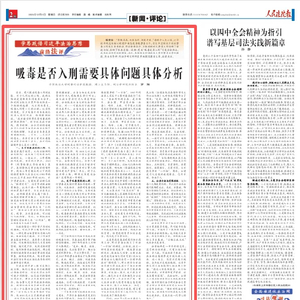 中国政法大学教授罗翔：吸毒是否入刑需要具体问题具体分析