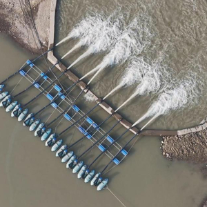 鄱阳湖水位走低 江西都昌一水厂启动提水作业保障饮水