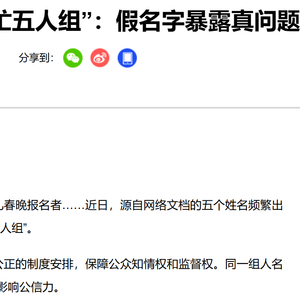 新华社四问“全网最忙五人组”：假名字暴露出一串真问题