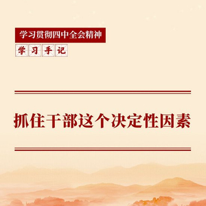 学习手记 | 抓住干部这个决定性因素